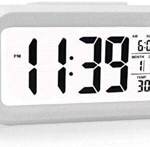 White Digital Rectangle  Clock  White