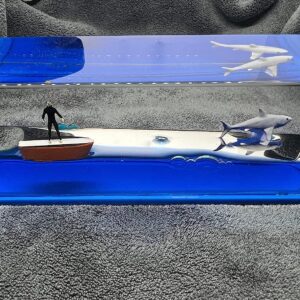 Car Interior Decoration Floating Water Men And Shark