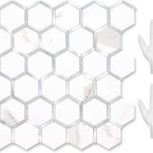 Hexagon Metal Tiles 3d wall paper