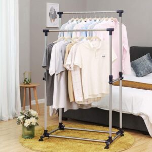 DOUBLE POLE CLOTH RACK