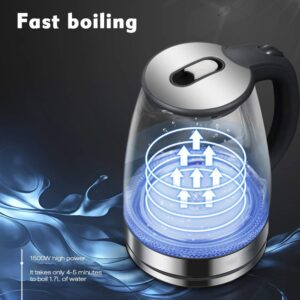 Glass Kettle Green Kivvi  1.8 L