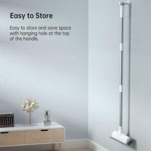 White Bathroom Cleaning Brush with Wiper 2 in 1 Tiles Cleaning Brush