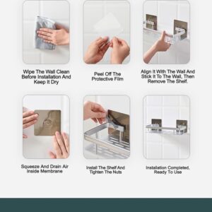 Aluminum Shower Caddy Shelf (Golden)