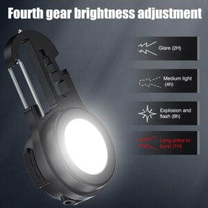 Round COB Keychain Light
