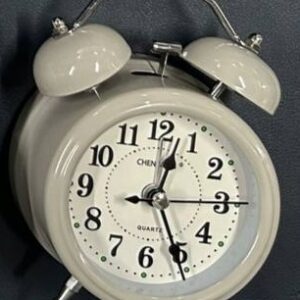 TWIN BELL CREAM CLOCK SMALL